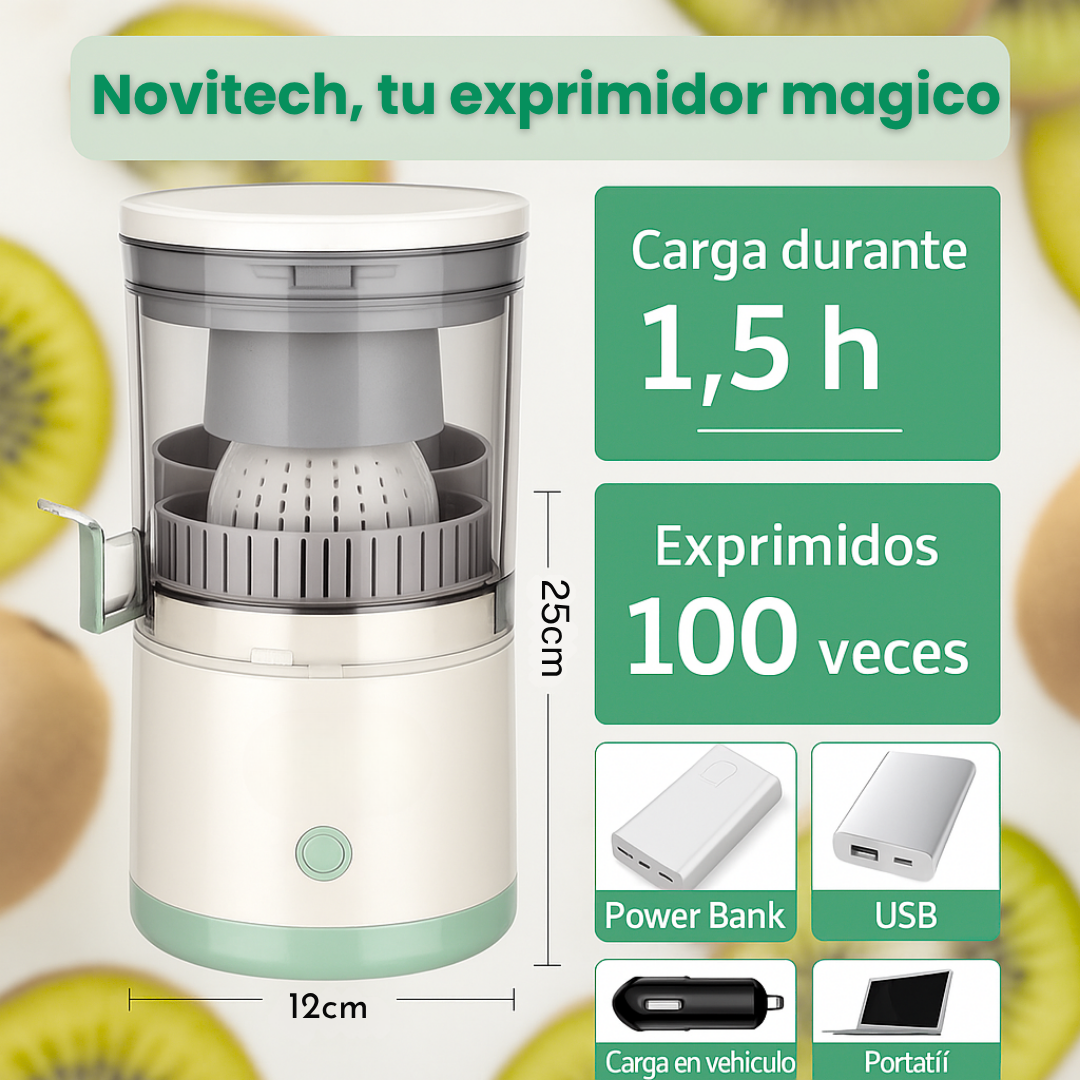Novotech - Exprimidor Portátil y Carga Inalámbrica